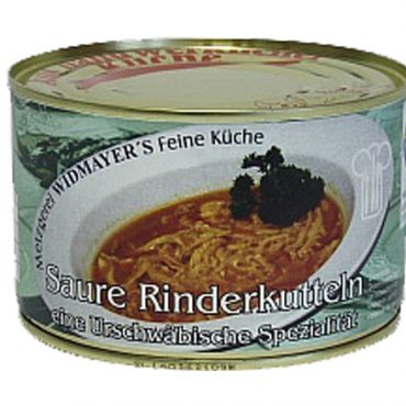 Saure Rinderkutteln in der Dose