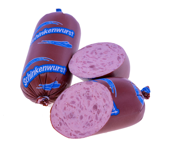 frische Schinkenwurst abgebunden